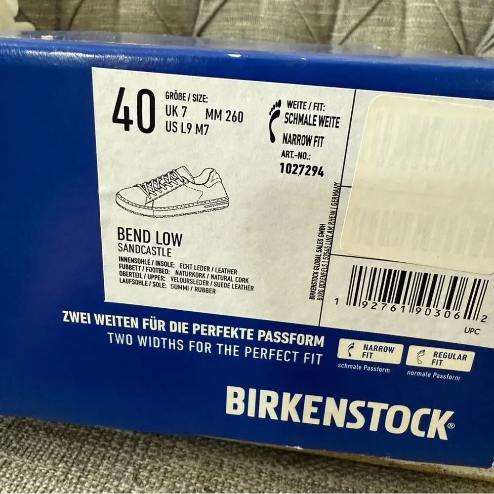 Birkenstock Suede Leather Sneakers Shoes Women’s 40 US 9